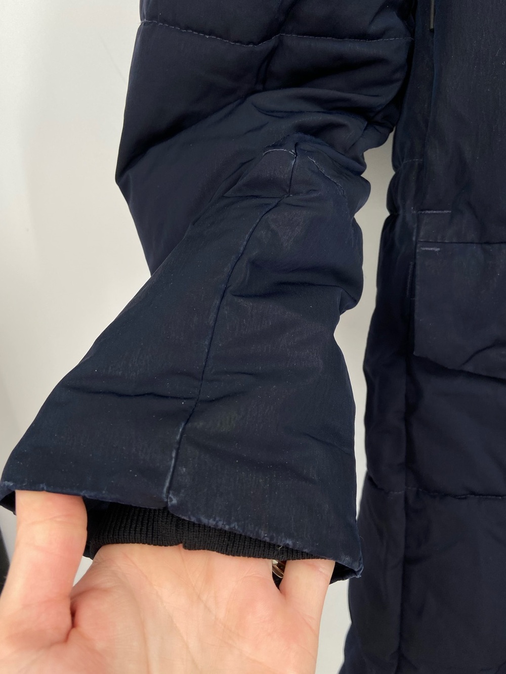 Everlane Long Puffer Coat XS Blue FLAWED - Picture 2 of 9